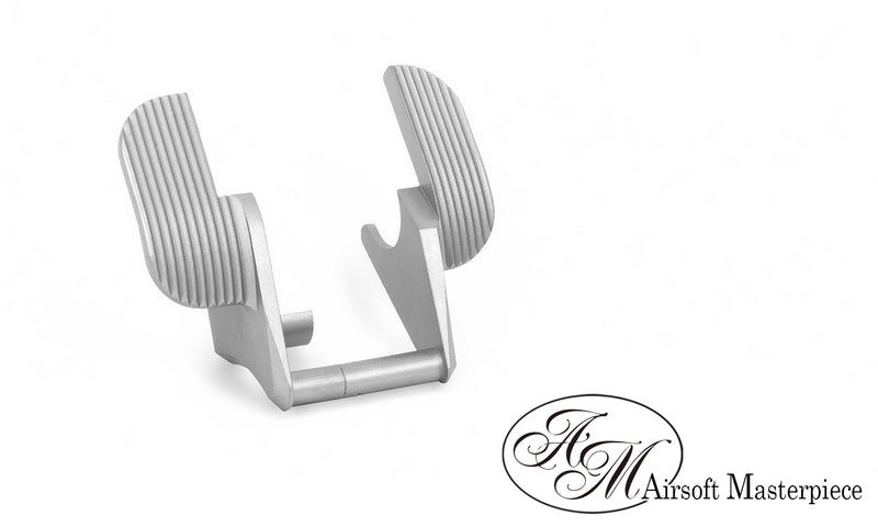 Load image into Gallery viewer, Airsoft Masterpiece Steel Thumb Safety – SV Wide (Matt Silver) #STS-4SM