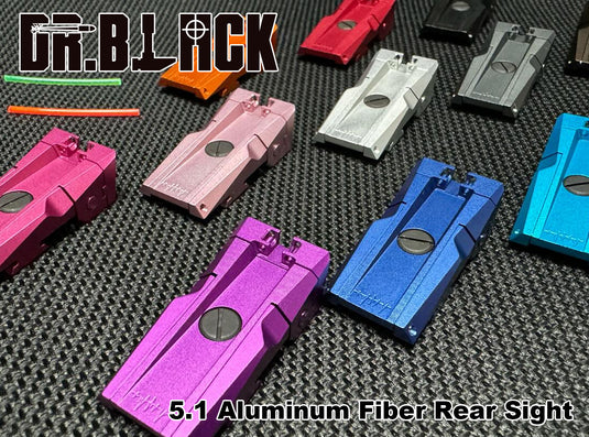 Dr. Black 5.1 Aluminum Fiber Rear Sight for Hi-CAPA