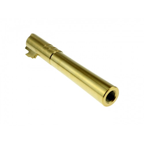 Load image into Gallery viewer, CowCow OB1 5.1 SS Threaded Outer Barrel (.45 marking) - Gold For Marui Hi-Capa Series #CCT-TMHC-013
