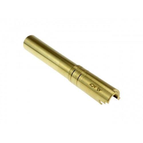 Load image into Gallery viewer, CowCow OB1 5.1 SS Threaded Outer Barrel (.45 marking) - Gold For Marui Hi-Capa Series #CCT-TMHC-013
