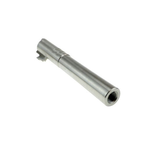 Load image into Gallery viewer, CowCow OB1 5.1 SS Threaded Outer Barrel (.45 marking) - Silver For Marui Hi-Capa Series #CCT-TMHC-011
