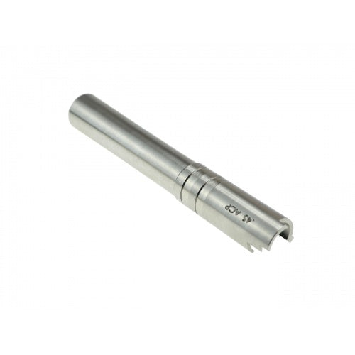 CowCow OB1 5.1 SS Threaded Outer Barrel (.45 marking) - Silver For Marui Hi-Capa Series