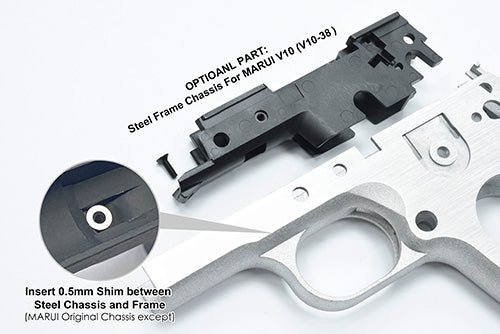 Guarder Aluminum Frame for MARUI V10 (CERAMIC/Silver Polishing)