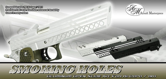 Airsoft Masterpiece SMOKING HOLES Open Slide Kit for Hi-CAPA - Gold