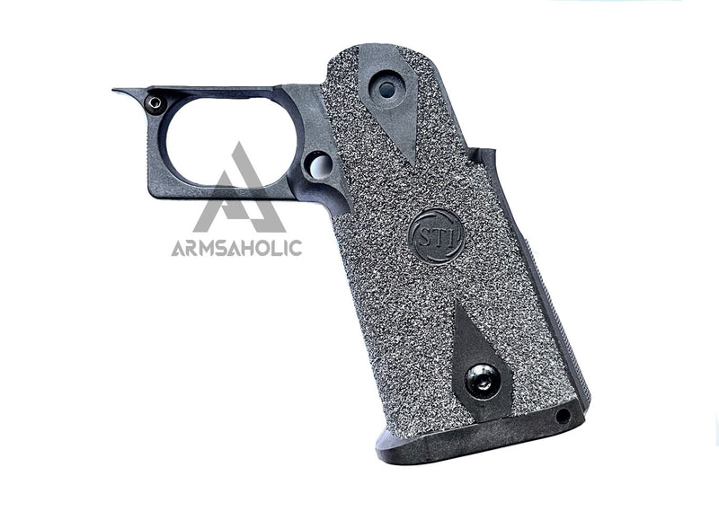 Load image into Gallery viewer, ArmsAholic Custom STI-style Silicon Carbide Lower Frame for Marui Hi-CAPA Airsoft GBB - Black