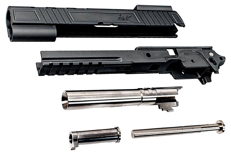 Load image into Gallery viewer, Gunsmith Bros DWX 2011 Style Slide Kit Set for TM Hi-Capa Black #GB-SK-DWX51-BK