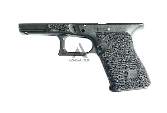 ArmsAholic Custom Roland ARS-Style Stippling Lower Frame for Marui G19 Airsoft GBB - Black