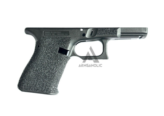 ArmsAholic Custom Roland ARS-Style Stippling Lower Frame for Marui G19 Airsoft GBB - Black