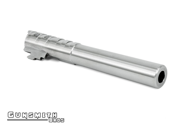 Load image into Gallery viewer, Gunsmith Bros Infinity SVP Steel 5.1 Outer Barrel for HI-CAPA 5.1 - Silver #GB-OBSVP51-SL