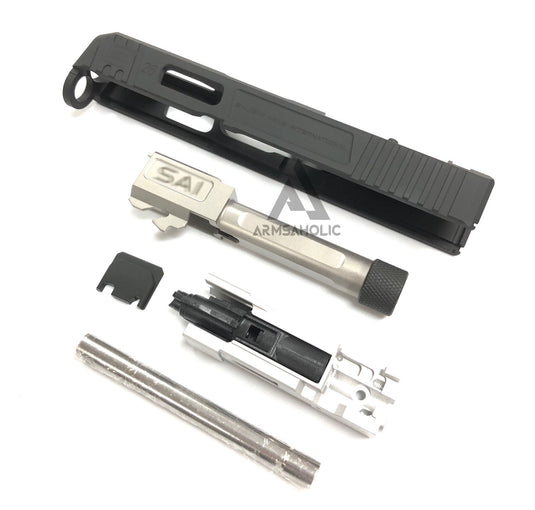 Guns Modify S-Style G26 RMR Slide Stainless Silver Threaded Barrel Set for Marui G26 GBB