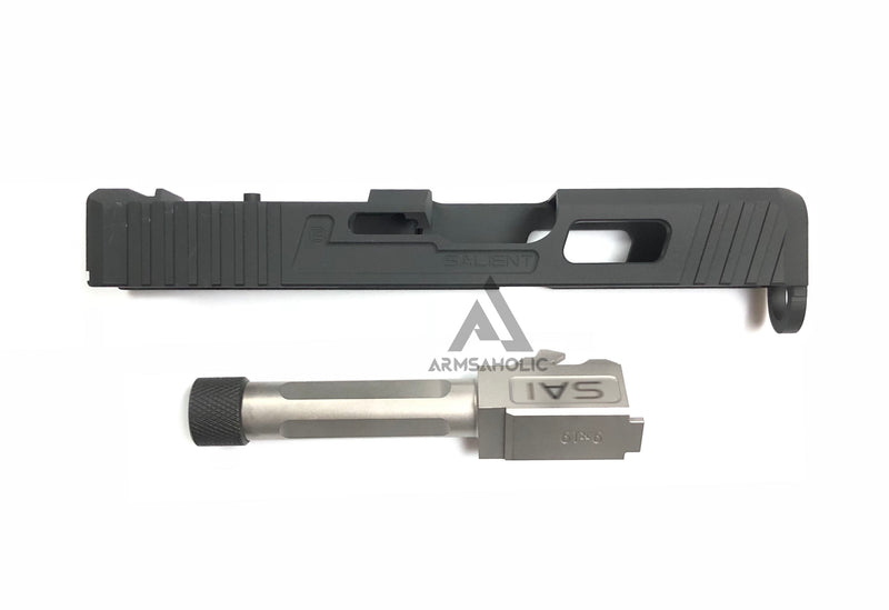 Load image into Gallery viewer, Guns Modify S-Style G26 RMR Slide Stainless Silver Threaded Barrel Set for Marui G26 GBB