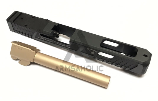 Nova T-Style G34 MOS Aluminum Slide for TM Tokyo Marui Airsoft G17 / 34 GBB Series - Shiny Black