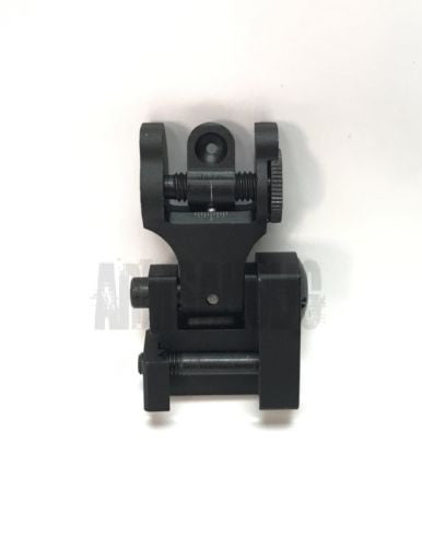 Metal Rail-mounted Rear Folding Battle Sight (Black)