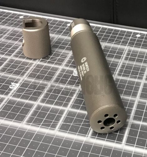 Load image into Gallery viewer, G Style Halo 5.56mm Silencer Suppressor for Tactical Airsoft - Silver
