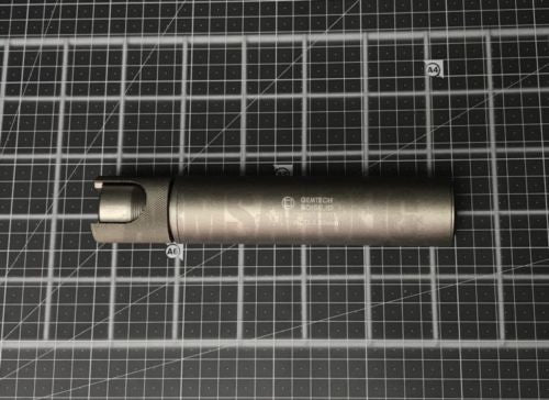 G Style Halo 5.56mm Silencer Suppressor for Tactical Airsoft - Silver