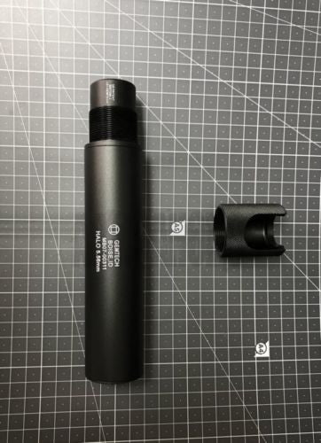 G Style Halo 5.56mm Silencer Suppressor for Tactical Airsoft - Black