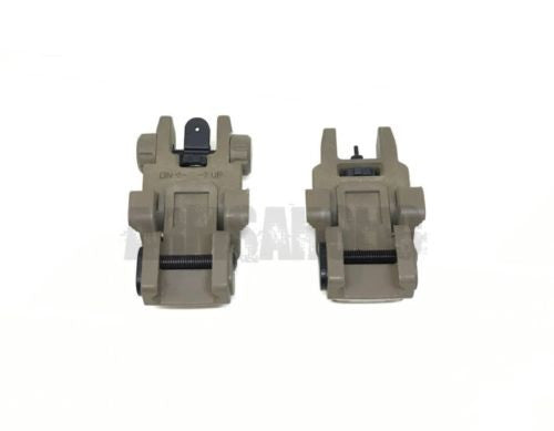 Load image into Gallery viewer, Rail-mounted Front &amp; Rear Folding Battle Polymer Sight M4 style for Airsoft
