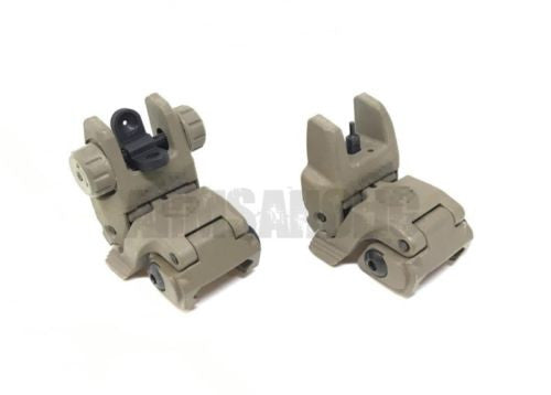 Load image into Gallery viewer, Rail-mounted Front &amp; Rear Folding Battle Polymer Sight M4 style for Airsoft
