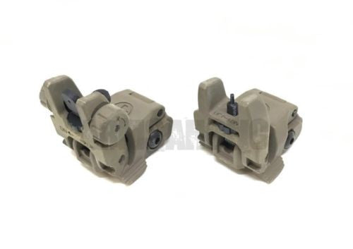 Load image into Gallery viewer, Rail-mounted Front &amp; Rear Folding Battle Polymer Sight M4 style for Airsoft
