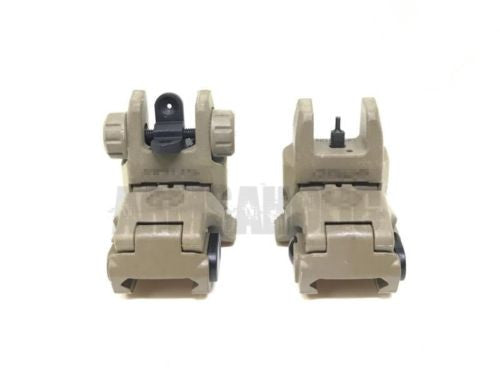 Load image into Gallery viewer, Rail-mounted Front &amp; Rear Folding Battle Polymer Sight M4 style for Airsoft
