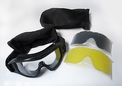 Load image into Gallery viewer, AIRSOFT PAINTBALL TACTICAL MILITARY GOGGLES BLACK