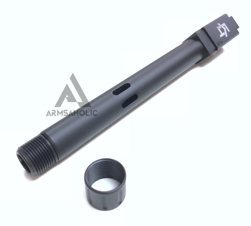 Load image into Gallery viewer, Nova CNC Aluminum LK-Style Threaded barrel for Marui G34 GBB Black
