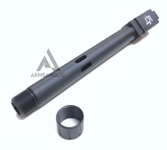 Nova CNC Aluminum LK-Style Threaded barrel for Marui G34 GBB Black