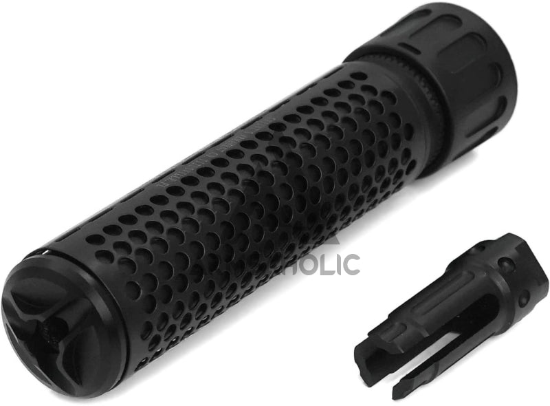 Load image into Gallery viewer, 5KU Metal Dummy KAC Style 180mm 556 QDC Silencer (14mm CCW, Black) 5KU-205B
