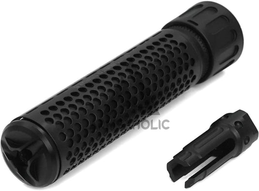 5KU Metal Dummy KAC Style 180mm 556 QDC Silencer (14mm CCW, Black) 5KU-205B