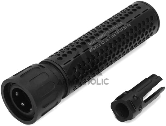 5KU Metal Dummy KAC Style 180mm 556 QDC Silencer (14mm CCW, Black) 5KU-205B