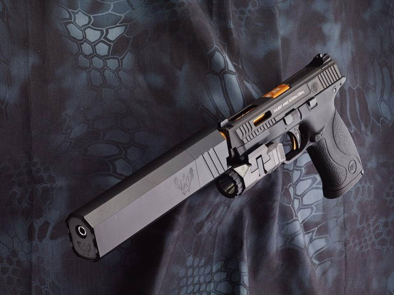 Load image into Gallery viewer, Ace1Arms OSP Mock +14mm DUMMY 7" Suppressor (without inner barrel) - Black