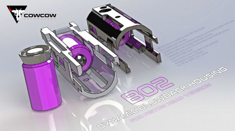 Load image into Gallery viewer, COWCOW Tech B02 Ultra Lightweight Blowback Housing (Piston Head ver.) Sliver HI-CAPA 1911