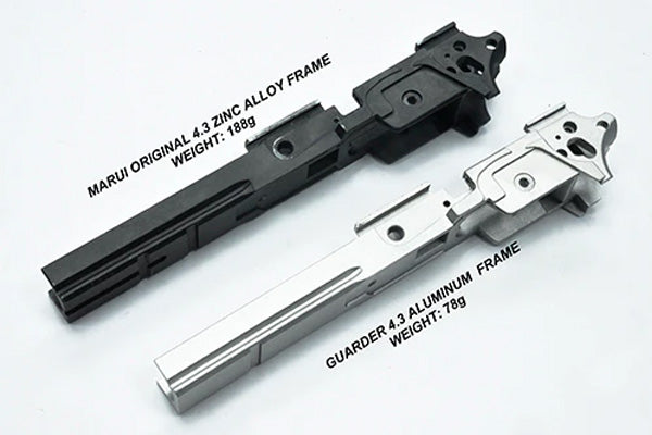 Load image into Gallery viewer, Guarder Alu. Frame for MARUI HI-CAPA 4.3 (4.3 Type/NO Marking)Aluminum Original Color
#CAPA-61(A)