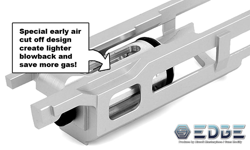 Load image into Gallery viewer, EDGE ULTRA LIGHT Aluminum Blowback Housing for Hi-CAPA/1911 - Silver
