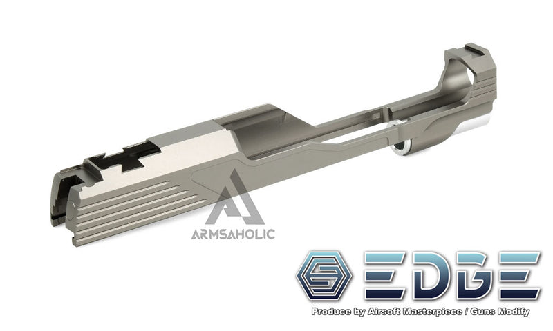 Load image into Gallery viewer, EDGE Custom &quot;MEGA&quot; Aluminum Standard Slide for Hi-CAPA/1911 Titanium Grey
