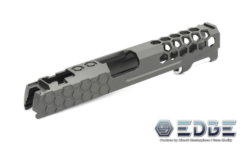 Load image into Gallery viewer, EDGE Custom "HIVE" Aluminum Standard Slide for Hi-CAPA/1911 Titanium Grey