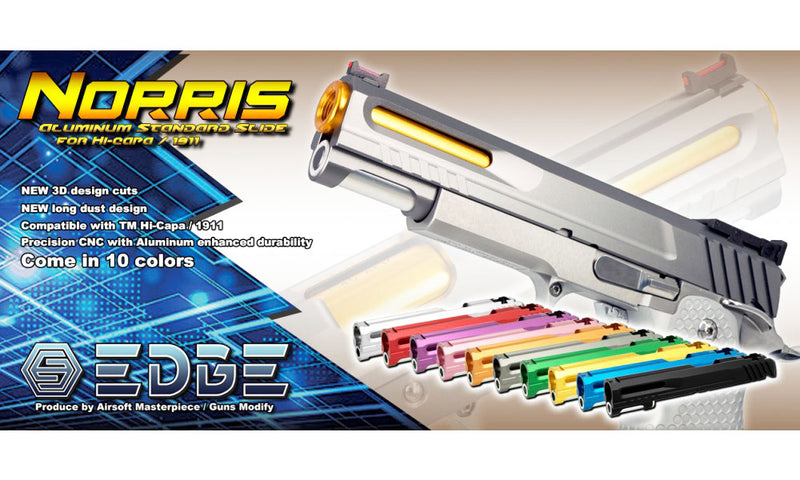 Load image into Gallery viewer, EDGE Custom "NORRIS" Aluminum Standard Slide for Hi-CAPA/1911