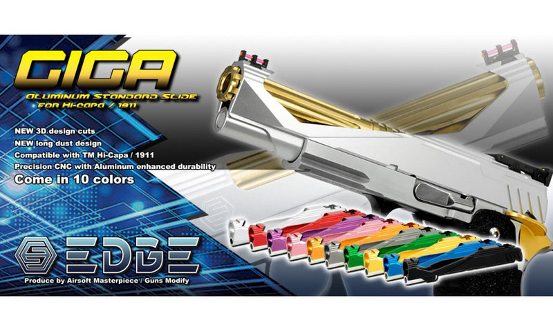 Load image into Gallery viewer, EDGE Custom "GIGA" Aluminum Standard Slide for Hi-CAPA/1911
