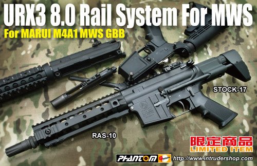 Load image into Gallery viewer, Guarder URX3 8.0 Rail System for Marui M4 MWS GBB
