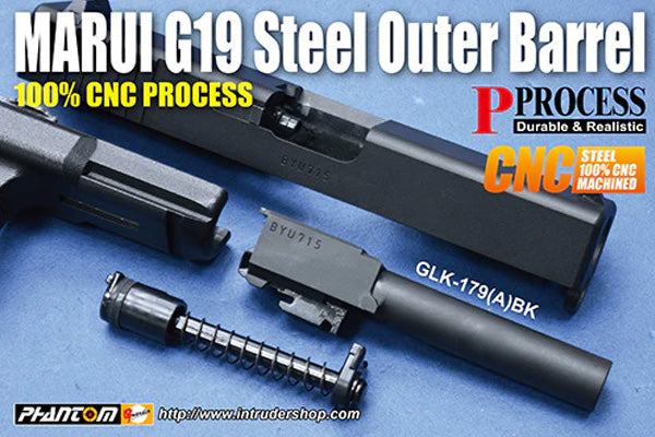 Load image into Gallery viewer, Guarder CNC Steel Outer Barrel for TOKYO MARUI G19 Gen3 Black #GLK-179(A)BK
