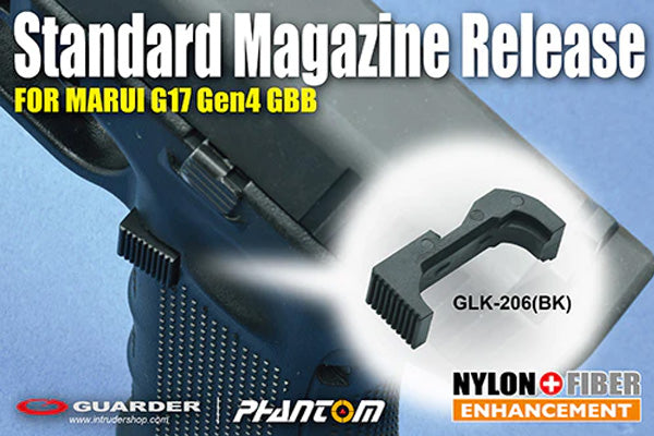 Load image into Gallery viewer, Guarder Standard Magazine Release for MARUI G17/19 Gen4 - BLACK #GLK-206(BK)