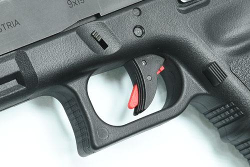 Load image into Gallery viewer, Guarder Ridged Trigger For G-Series GBB (BLACK/RED) #GLK-84(BK/RED)