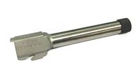 Load image into Gallery viewer, Guns Modify CNC Steel Tactical Outer Barrel ( KM ) for Tokyo Marui TM G17/18C GBB series - Silver (+14mm CW Positive )