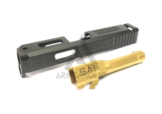 Gun Modify CNC Aluminum S-Style G26 Slide / Stainless Barrel Set for Tokyo Marui G26 GBB series