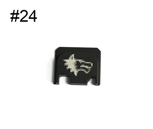 Guns Modify Aluminum CNC GBBU Rear Plate with logo for GBB Housing Set