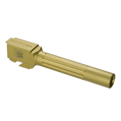 Guns Modify SA Bar Aluminum Outer Barrel - Fluted for Tokyo Marui G17 (Gold) #GM0088