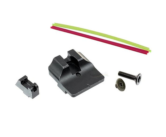 Guns Modify W Style Steel CNC Fiber Optic Sight Set For Marui / WE G Series