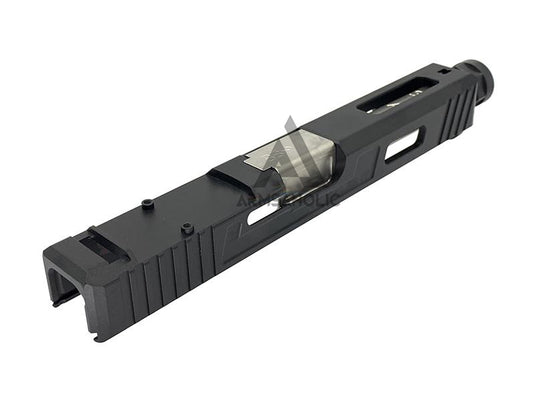 Guns Modify SA Style Slide Threaded Stainless Barrel (Silver) Housing & Parts for Marui G17