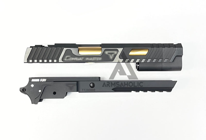 Load image into Gallery viewer, Nova CNC Aluminum T-style JW3 Combat Master Sight Block Barrel Set ( 5.4 version ) for Marui Hi-capa GBB Series