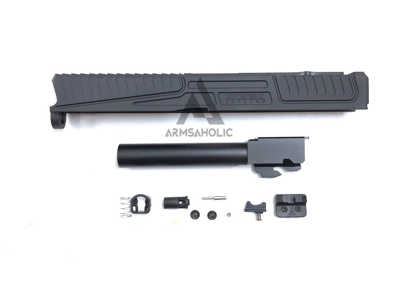 Load image into Gallery viewer, Nova SD-Style CNC Aluminum Slide Set For Marui G17/22 GBB Series - Black (Without Window Version)